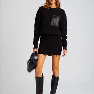 SER.O.YA Black Mini Pencil Dress Night Out